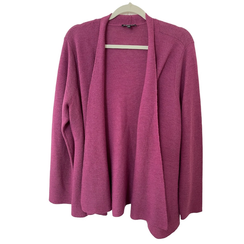 EILEEN FISHER [PURPLE CARDIGAN] || SIZE L ||
